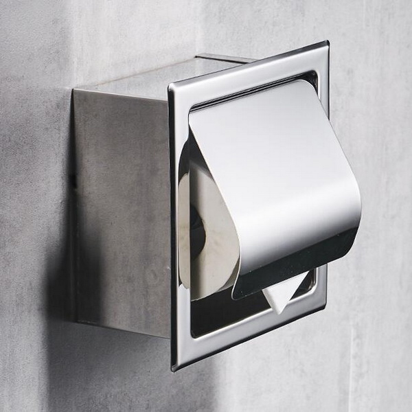 Recessed Square type SS304 toilet roll holder