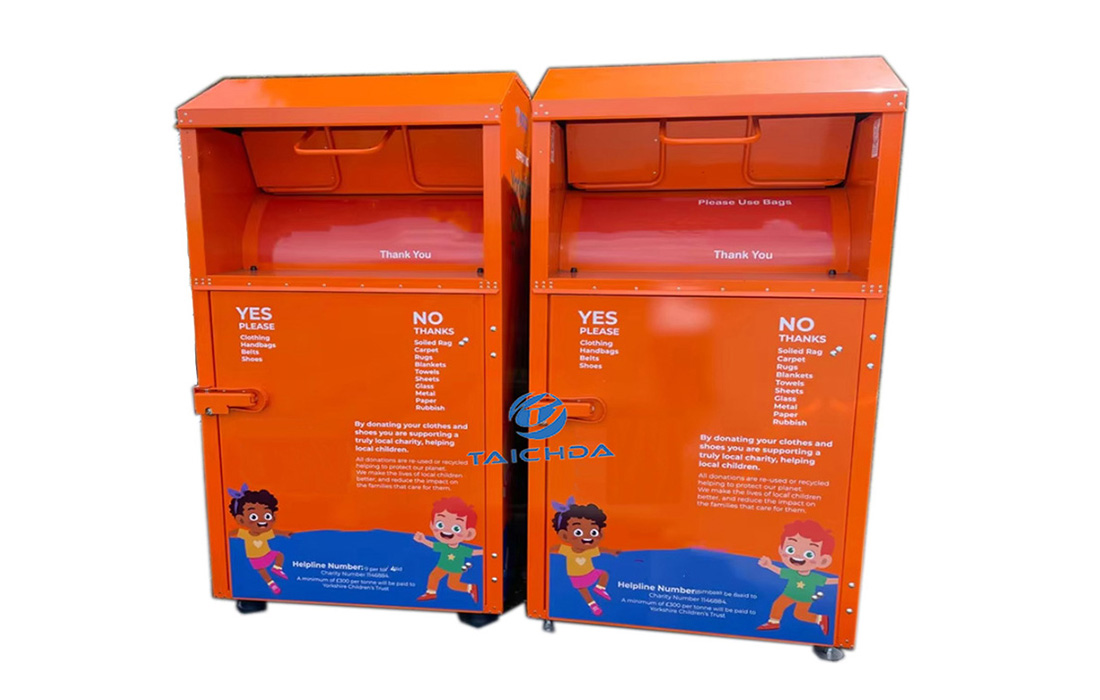 clothes and shoes donation bin