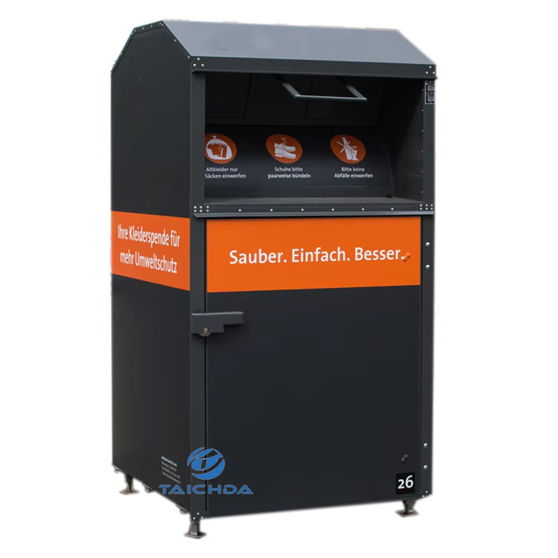 Detachable clothes recycling drop box