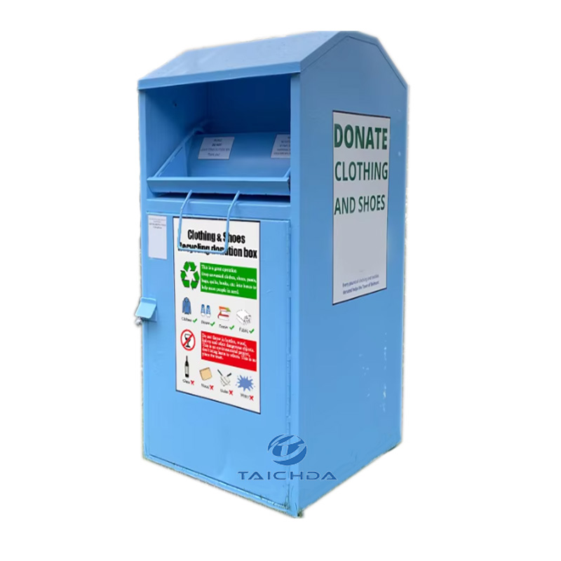 galvanized steel clothes drop off bins