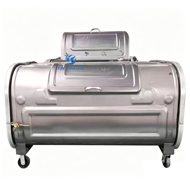 Hook arm trash can