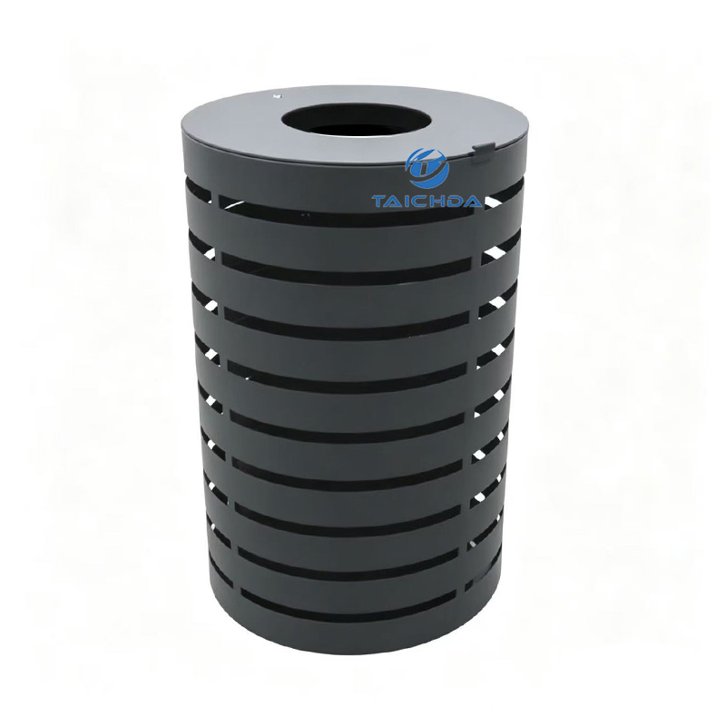 Cylindrical hollow garbage bin