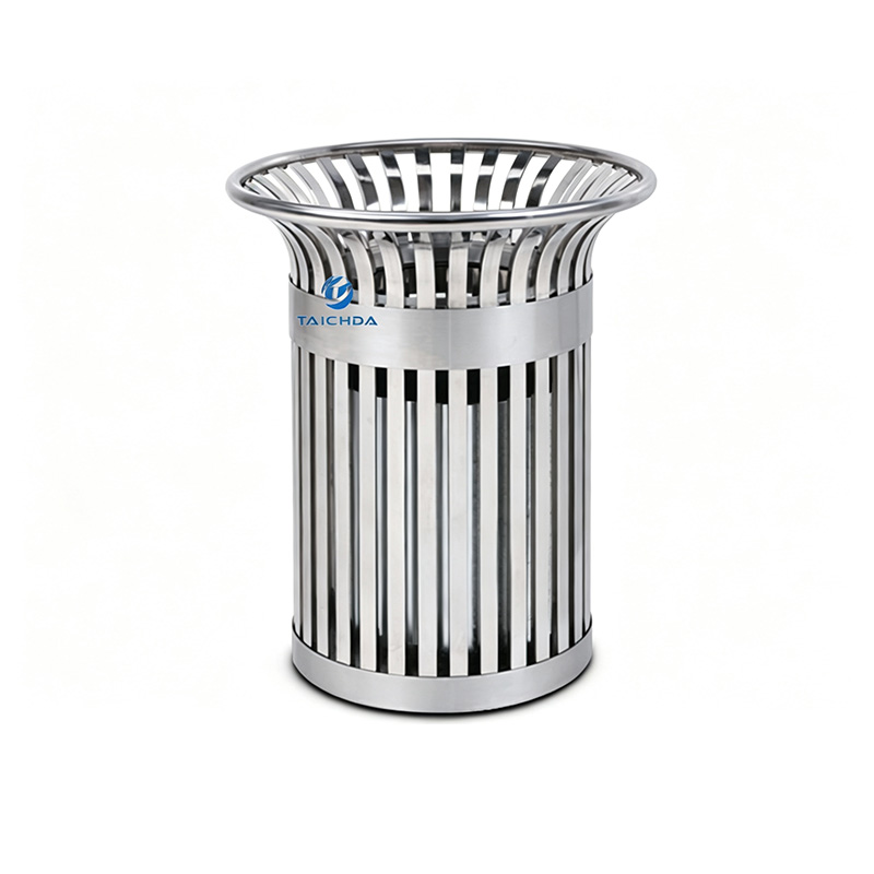 High quality stainless steel flower basket garbage bin