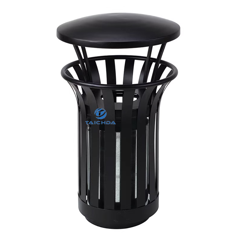 creative gardening trash can