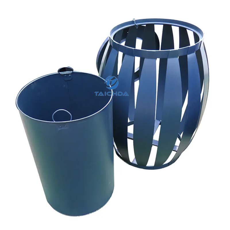 galvanized steel trash can with lid