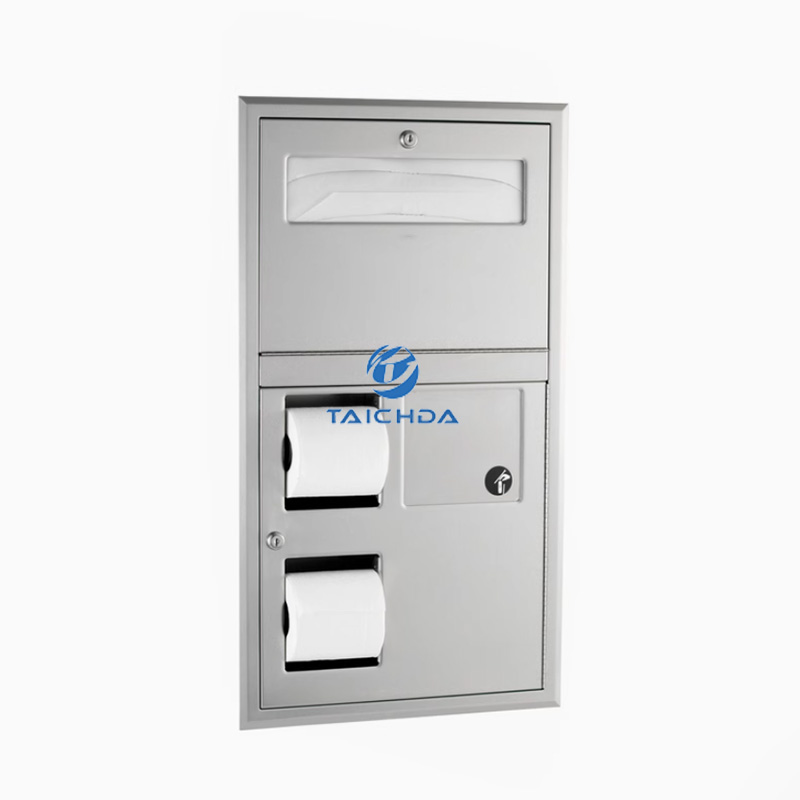 combination tissue box garbage bin