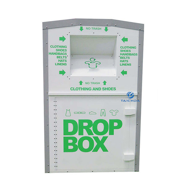 Pull down basket type old clothes recycling bin
