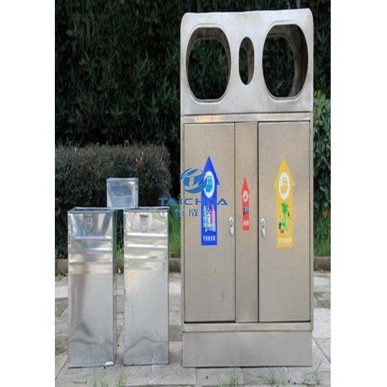 Stainless Steel Trash Classification Garbage Cans supplier